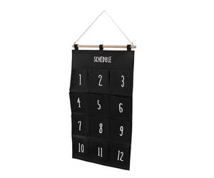 HEEPDD Organizador Colgante con 12 Bolsillos, Bolsa de Almacenamiento de Pared de Lona, Compartimentos para Ahorrar Espacio para Dormitorio, Soporte de Tela Multifuncional 37 X 73 Cm (C)
