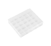 HEEPDD Organizador de Bobina de Plástico, Caja de Almacenamiento de Carreras para 25 Carretes Transparentes Diseño de Cubierta de Colgajo Transparente Fácil de Abrir