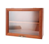 HEEPDD Organizador de Escritorio de Madera, Caja de Almacenamiento de 2 Capas para Cosméticos y Miniaturas, con Estructura Robusta y Diseño Compacto, para Estante de Mostrador de