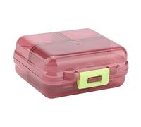 HEEPDD Organizador de Viajes, 7 Cuadrículas Portátiles Daily Box Case Semanal Contenedor de Bolsillo Compacto para Envasado de Aceite de Pescado Vitamín (WINE RED)