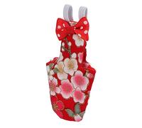 HEEPDD Pañal para Pájaros, Traje de Vuelo Impermeable Reutilizable para Pájaros Domésticos, Tela de Algodón, Diseño Ajustable para Guacamayo Cacatúa (S Flores de Cerezo Rojas)