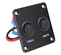 HEEPDD Panel de Interruptor Basculante de 2 Bandas, Panel de Bricolaje Impermeable con Luces Indicadoras para RV Marine Boat ATV Motocicleta Camión de Interruptor Basculante de 2 Bandas, Aleación de