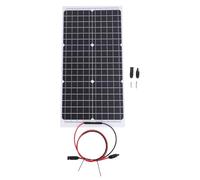 HEEPDD Panel Solar Monocristalino, Cargador Semiflexible de 30 W y 18 V para Viajeros que Acampan con un Tamaño de 13 X 26 Pulgadas y un Peso de 2,2 Libras que Soporta Estaciones de Energía Portátiles