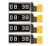 HEEPDD Pantalla de 0.91 Pulgadas, sin Estructura de Vidrio, Imagen Transparente, Pantalla de Diodo de Iluminación Orgánica, Buena Flexibilidad, Fácil de Instalar, 4 Piezas para Equipos Electrónicos