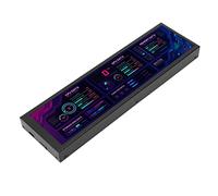 HEEPDD Pantalla del Panel del Sensor de la PC, Monitor de Temperatura de la Computadora del Tema de Bricolaje Multifunción IPS de 8.8 Pulgadas para Juegos (Negro)