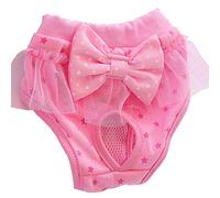 HEEPDD Pantalones Sanitarios para, Pantalones Cortos Fisiológicos para Mascotas Reutilizables Lavables con Diseño de Lazo y Apertura de Cola, para Pequeños, Medianos y Grandes como (S)