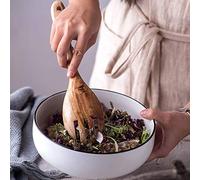 HEEPDD Paquete de 2 Servidores de Ensalada de Madera, Cucharas para Servir para Mezclar y Servir Ensalada y Utensilios de Cocina, 10.55 Pulgadas de Largo, Paquete de 2 Servidores de de Madera,