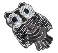 HEEPDD Parche Bordado de Lentejuelas de Búho, Versátil Aplique de Ropa de Bricolaje para Cubrir Defectos y Proyectos Creativos, Bordado Vibrante Resistente a la Decoloración en Bolsos de Chaquetas de