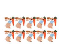 HEEPDD Parches Bordados de Conejitos, Accesorios para Coser o Planchar, 10 Piezas de Poliéster para Celebraciones de Pascua y Manualidades con Fácil Personalización en Chaquetas, Sombreros, Bolsas