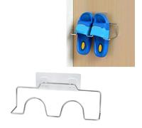 HEEPDD Partita de Zapatos Montados en la Pared, Estante de Calzado de Acero Inoxidable Organizador de Almacenamiento de Soporte Auto Adhesivo para Nan de Baño