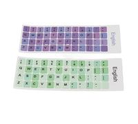 HEEPDD Pegatizas de Teclado en Inglés Recubrimiento Fácil de Eliminar para Portátiles de Escritorio PC Inglés Idioma 2pcs Pegatizaciones de Teclado (B)