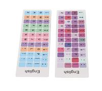 HEEPDD Pegatizas de Teclado en Inglés Recubrimiento Fácil de Eliminar para Portátiles de Escritorio PC Inglés Idioma 2pcs Pegatizaciones de Teclado (E)