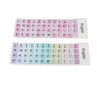 HEEPDD Pegatizas de Teclado en Inglés Recubrimiento Fácil de Eliminar para Portátiles de Escritorio PC Inglés Idioma 2pcs Pegatizaciones de Teclado (A)