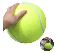 HEEPDD Pelota de Tenis Gigante, Juguete Masticable para Perros Grande de 24 Cm, Juguete Inflable Exclusivo para Mascotas para Masticadores Agresivos, Al Aire Libre, Playa, Buscar, Hacer (Yellow)