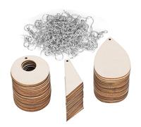 HEEPDD Pendientes de Madera, Personalice Colgantes de Lágrima en Blanco sin Terminar, Kit de Fabricación de Joyas de Bricolaje para Mujeres, Adultos, Manualidades Bohemias y Uso Diario, 30 Pares,