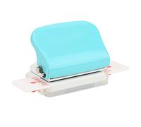 HEEPDD Perforadora de Papel Manual Multifunción de 26 Agujeros, Hojas de Metal Duraderas, Regla Precisa, Perfecta para Encuadernación de Documentos A4 B5 A5 (azul claro)