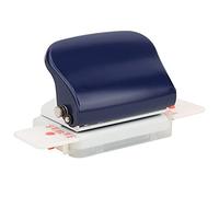 HEEPDD Perforadora de Papel Manual Multifunción de 26 Agujeros, Hojas de Metal Duraderas, Regla Precisa, Perfecta para Encuadernación de Documentos A4 B5 A5 (Azul marino)