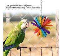 HEEPDD Pet Bird Toy Interactive de Madera Interactiva Made Toy para Molienda de Pico y Alivio del Estrés para Periquitos Pequeños - Madera Colorida, 8.7 X 4.7 Pulgadas