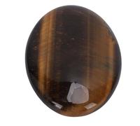 HEEPDD Piedra de Palma de Cristal, Cristal Ovalado Pulido de 7,5 Cm para Meditación Yoga con Acabado Suave y Tacto Cómodo (Ojo de tigre amarillo)