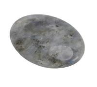 HEEPDD Piedra de Palma de Cristal, Piedra de Cristal Ovalada Pulida de 7,5 Cm con Acabado Liso para Meditación Yoga, Pieza Decorativa para Espacio Vital (Piedra brillante)