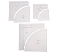 HEEPDD Plantillas de Reglas de Acolchado Grandes, Plantillas de Acolchado en Forma de de 10 Pulgadas, 8 Pulgadas, 6 Pulgadas con Margen de Costura de 1/4 Pulgadas para Proyectos de