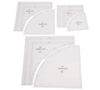 HEEPDD Plantillas para Acolchar, 3 Juegos de Reglas Acrílicas de 10, 8 y 6 Pulgadas con Margen de Costura de 1/4 para Bloques de Tela, Fabricación de Mantas de Retazos