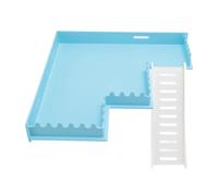 HEEPDD Plataforma de Escalera de Hámster, Juguete de Trepapor de Seguridad para el Espacio Ajustable de Hámster Juguete Hámster Spoil con área para Dormir y Tazones de Comida para (Tipo M)