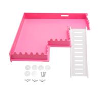 HEEPDD Plataforma de Hámster, Plataforma de Pie con Escalera para Plataforma de Escalada de Hámster Animales Accesorios de Jaula Juguete de Ejercicio para Mascotas Adecuado para Pequeñas (Tipo M)