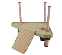 HEEPDD Plataforma Flotante para Tomar el Sol en Pier, Material, Escalera de Rampa para Tortugas y Tritones, Decoración de Peceras y Hábitat de Reptiles, Tamaño 12.4x11.4x9.1x12.2in Pier