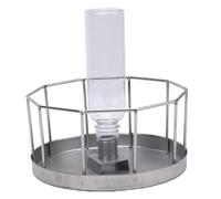 HEEPDD Plato de Alimentación de Tortuga de Acero Inoxidable, Cuenco de Agua para Reptiles con Base Estable, sin Punta, Diseño Poco Profundo sin Derrames para Tortuga Lagarto Dragón (Grande)