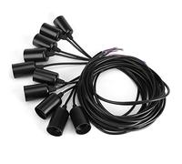 HEEPDD Portalámparas de Techo Vintage Industrial de 10 Cabezales, Lámpara Colgante de Metal con Cable Largo de 2 M, para Decoración del Hogar con Bombilla E27