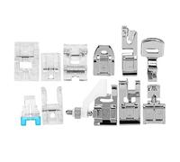 HEEPDD Prensatelas Overlock, Prensatelas de Costura de 11 Piezas, con Cremallera de Metal y Plástico, Mejora la Eficiencia del Trabajo para Máquinas de Coser Universales Nan