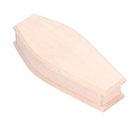 HEEPDD Props de Caja de Ataúd de Bricolaje Artesanía de Halloween, Ataúd de Madera No Tóxico para Temas Fantasmas Decoración de la Fiesta