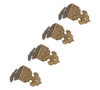 HEEPDD Protectores de Esquinas para Muebles, Protectores de Hierro Dorado, 100 Piezas con 200 Clavos, Soportes de Metal de Estilo Vintage para Protección y Decoración de Bordes de Gabinetes de Cajas