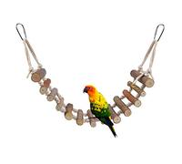 HEEPDD Puente de Aves, Escalera de Cuerda Natural, pájaros de Juguete, Loro, Perchas Colgantes, Accesorios de Jaula de Columpio, Entrenamiento de Jaula de pájaros Decorativos