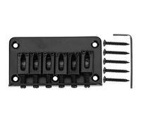 HEEPDD Puente de Guitarra de Repuesto de Metal, 78 Mm, Construcción Estándar para Músicos Jóvenes, Guitarras Eléctricas, Ajuste Perfecto, Mejora con Acabado Cromado Plateado, Incluye 5 Tornillos y 1