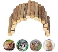 HEEPDD Puente de madera para hámster, puente de madera para roedores, juguete de hámster de madera para rata, juguete de hámster de madera para rata, lagarto, tortuga y erizo