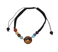 HEEPDD Pulsera de Cristal de Cuerda Tejida, Elegante Correa para la Pulsera de Piedra de Chakra Artesanal para Regalar a Sus Seres Queridos en un Día Especial, (Ojo de Tigre Amarillo)