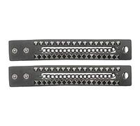 HEEPDD Pulsera Punk, Pulsera Ancha Retro Vintage 2 Piezas con Remaches de Aleación para Ropa Informal de Viaje de Fiesta en Motocicleta