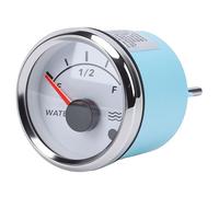 HEEPDD Puntero Indicador de Nivel de Agua Impermeabilización Orificio de Montaje de 52 Mm Pantalla de Aguja Precisa Funcionalidad de Alarma Alta y Baja para Embarcaciones Generadoras Indicador de