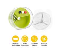 HEEPDD Rallador de Verduras en Espiral, Acero Inoxidable ABS, Herramienta de Mano Resistente, Compacto y Portátil para Fideos y Ensaladas de Verduras Fáciles (GREEN)