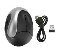 HEEPDD Ratón Vertical Inalámbrico, 6 Botones, Ratón Ergonómico, Tres Velocidades, dpi Ajustable, para Uso Doméstico (Gris)