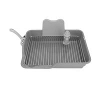 HEEPDD Red de Baño para Perros de Acero Inoxidable, Estructura Estable, Fácil de Limpiar, Soporte para Almohadilla para Orinar, Bandeja de Entrenamiento para Perros Pequeños y Medianos, (Grey)