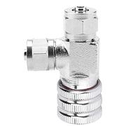 HEEPDD Regulador de CO2 para Acuario, Válvula de Aguja de Acero Inoxidable con Contador de Burbujas para Pecera, Válvula Microdosificadora con Superficie (de Ajuste Fino de Doble Cabezal)