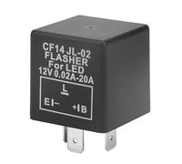 HEEPDD Relé Intermitente LED CF14, Fijación de Señal de Giro Impermeable de 3 Pines para Automóviles y Motocicletas con Prevención de Hiperflash Rendimiento Estable 0.1-150W Rango de Potencia