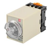 HEEPDD Relé Temporizador de Retardo de Apagado Plástico Impermeable Retraso Ajustable de 0 a 30 Segundos para Sistemas de Automatización Sincronización Precisa por Debajo del 1 por Ciento de Error