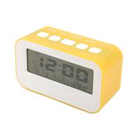 HEEPDD Reloj despertador inteligente, función de repetición, alarmas musicales, reloj despertador digital pequeño para dormitorio para la escuela (amarillo)