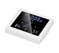 HEEPDD Reloj Reloj de Ducha Digital Resistente Al Agua de 5 Pulgadas con Temporizador, Pantalla de Temperatura y Humedad, Diseño de Ventosa para Baño o Uso Al Aire Libre Decoración Diaria (White)