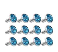 HEEPDD - Remache, 100 Piezas de Remache, acrílico de 8 mm DIY Decorativo espárrago sintético Cristal para Equipaje Zapatos Sombreros Ropa decoración (Azul Poco Profundo)