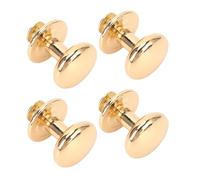 HEEPDD Remache de Botón Remaches de Cabeza Redonda de Aleación de Zinc de 18 Mm 10 Juegos con Tornillos de 8 Mm para Manija de Cajón Tijeras Artesanales de Cuero Reparación de Herramientas de (GOLD)